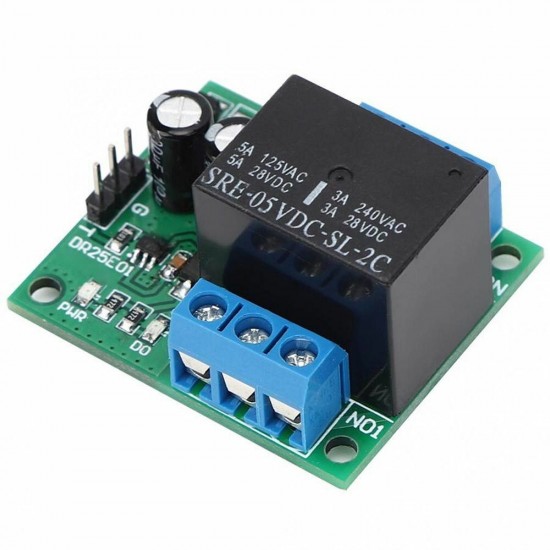 DR25E01 DC 6-24V 3-5A Flip-Flop Latch DPDT Relay Module Bistable Self-locking Switch Low Pulse Trigger Board for Motor LED PLC