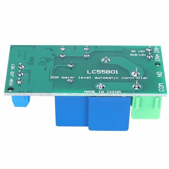 LC55B01 AC/DC 12V 30A Water Level Automatic Controller Aquarium Liquid Switch Relay Board for Solenoid Valve Motor Pump