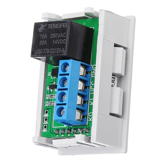 Mini 12V 20A Digital LED Dual Display Timer Relay Module With Case Timing Delay Cycle