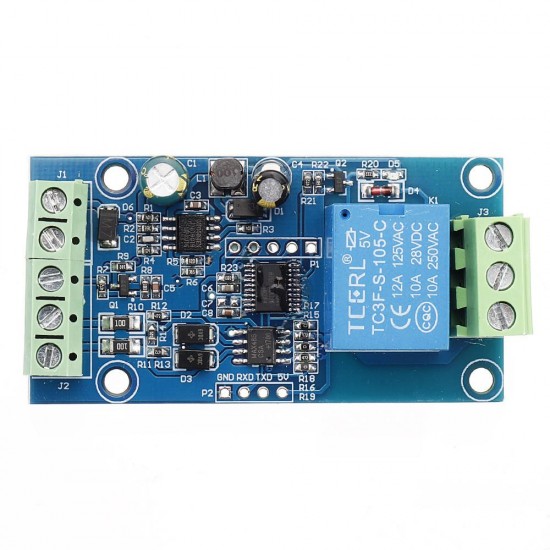 Modbus RTU 7-24V Relay Module RS485/TTL 1-way Input and Output with Anti-reverse Protection