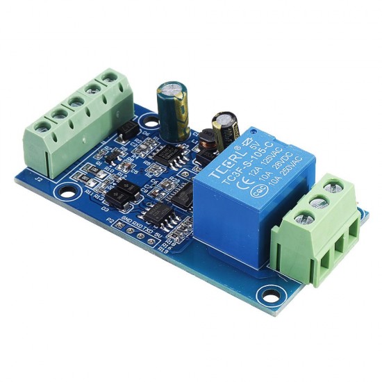 Modbus RTU 7-24V Relay Module RS485/TTL 1-way Input and Output with Anti-reverse Protection