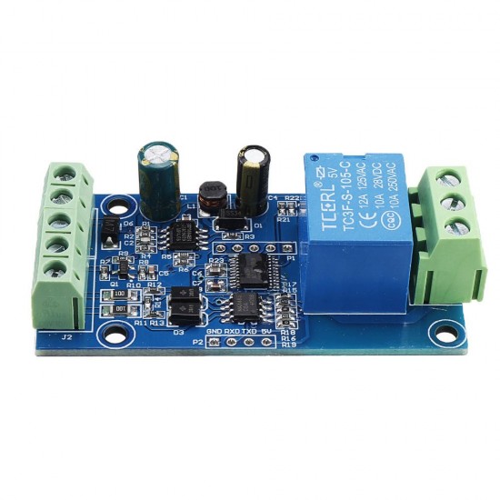 Modbus RTU 7-24V Relay Module RS485/TTL 1-way Input and Output with Anti-reverse Protection