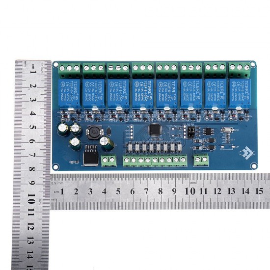 Modbus RTU Octal Relay Module RS485 / TTL UART 8 Inputs 8 Outputs Switch Board