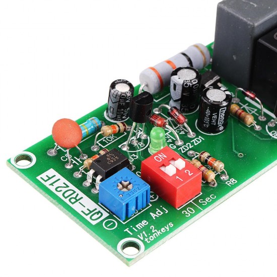 RD21F Delay Relay Module Power for Delay Off Fan Module AC 100V-220V Time 0.2S-300min Adjustable Delay