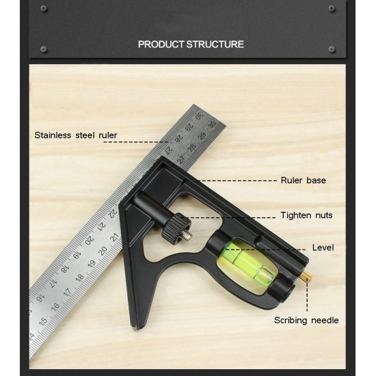 MC-09101 90° Edge Straight Ruler Fitters Supporting Tools