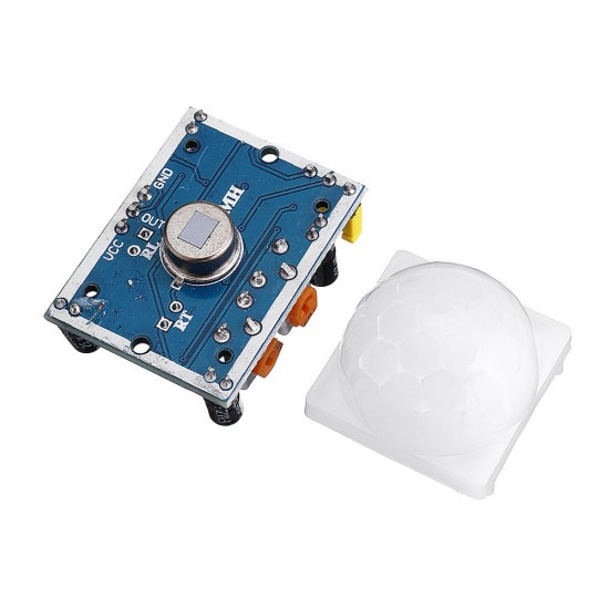 10pcs HC-SR501 Adjustable Infrared IR Pyroelectric PIR Module Motion Sensor Human Body Induction Detector With Bracket