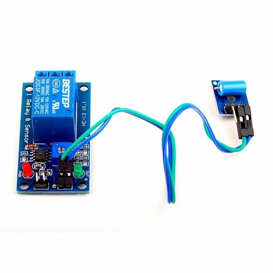 3pcs 12V Normally Closed Vibration Sensor Module Plus Relay Module 2-in-1 Module AlTriggered Vibration Module