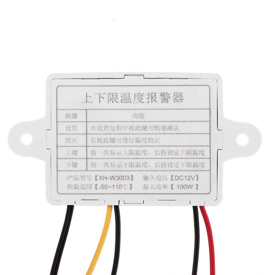 3pcs 24V XH-W3003 Micro Digital Thermostat High Precision Temperature Control Switch Temperature Alarm