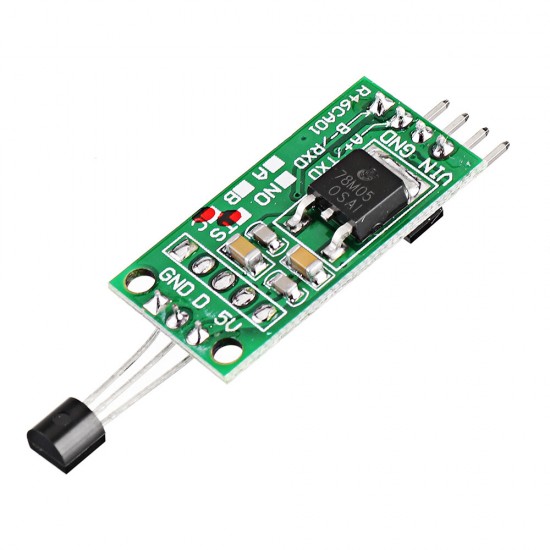 3pcs DS18B20 5V TTL Com UART Temperature Acquisition Sensor Module Modbus RTU PC PLC MCU Digital Thermometer