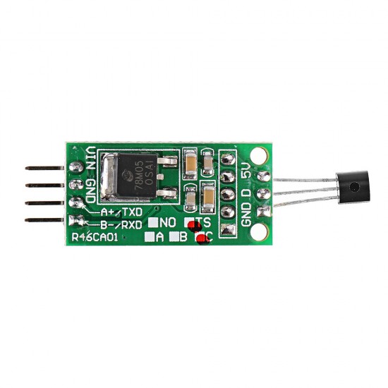 3pcs DS18B20 5V TTL Com UART Temperature Acquisition Sensor Module Modbus RTU PC PLC MCU Digital Thermometer