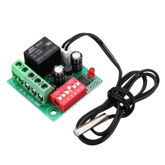 3pcs W1701 12V DC Digital Temperature Controller Switch Thermostat Adjustable Thermostat Temperature Switch Cooling Controller