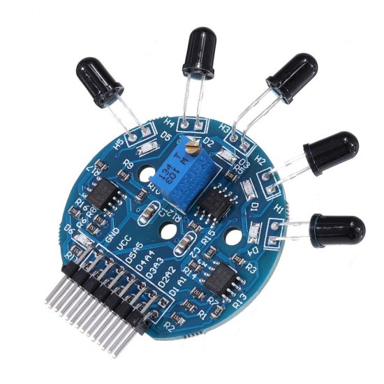 5 Channel Flame Sensor Module Analog Dgital Dual Output Fire Extinguishing Robot Flame AlSystem Module