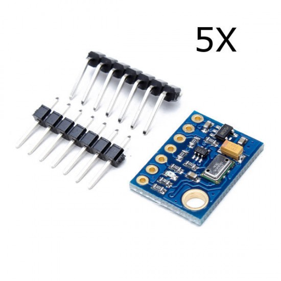 5Pcs MS5611 GY-63 Atmospheric Pressure Sensor Module IIC/SPI Communication