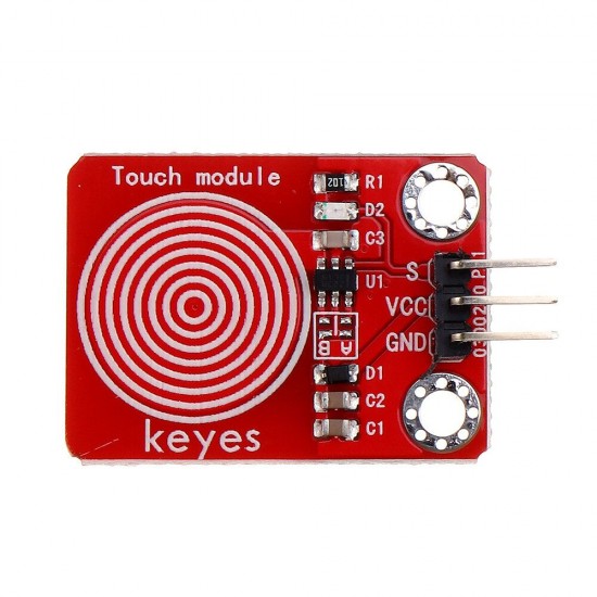 Capacitive Touch Sensor (pad hole) Anti-reverse with Pin Header Module