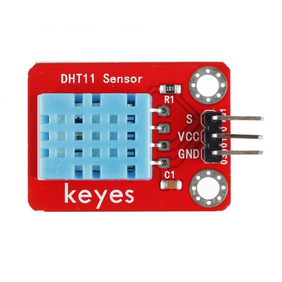 DHT11 Temperature and Humidity Sensor (pad hole) with Pin Header Module