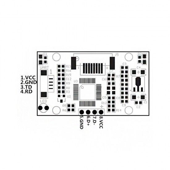 R303 USB Fingerprint Reader Access Control Recognition Device Module Capacitive Fingerprint Module Sensor Scanner with 1000 Finger Capacity