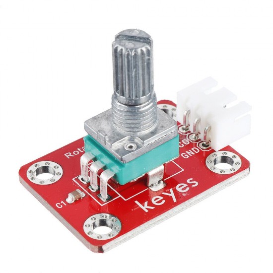 Adjustable Potentiometer Module (Pad hole) with Anti-reverse Plug White Terminal Analog Signal