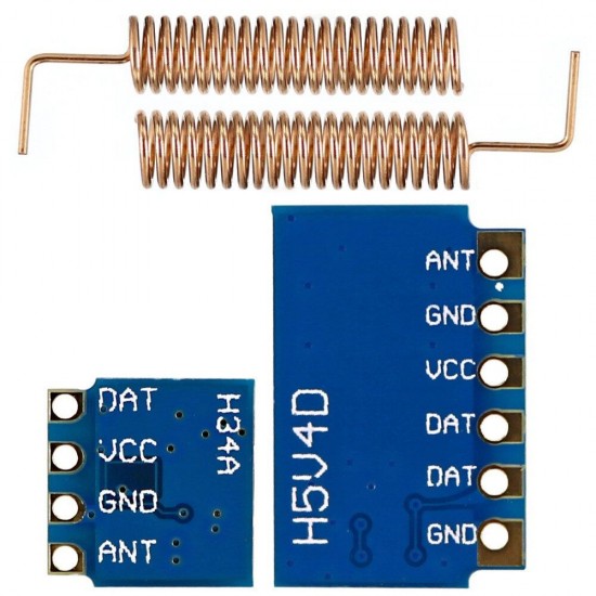 20pcs RF 315MHz for Transmitter Receiver Module RF Wireless Link Kit +40PCS Spring Antennas for Arduino