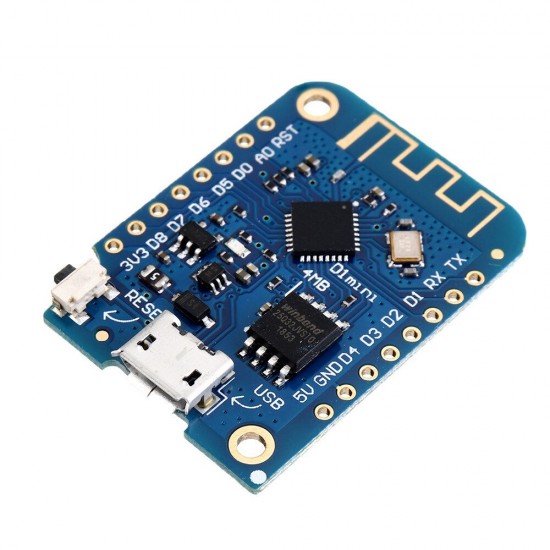 2pcs D1 Mini V3.0.0 WIFI Internet Of Things Development Board Based ESP8266 4MB MicroPython Nodemcu for Arduino - products that work with official for Arduino boards