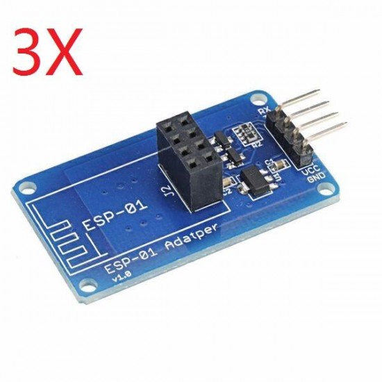 3Pcs ESP8266 Serial Wi-Fi Wireless ESP-01 Adapter Module 3.3V 5V for Arduino - products that work with official Arduino boards