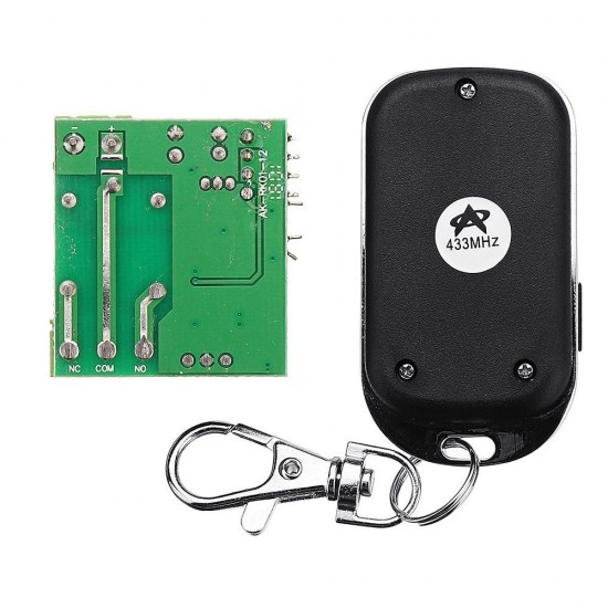 433MHz 12V Single Channel Learning Code Controller Access Control Remote Control Switch With 2 Button Transmitter