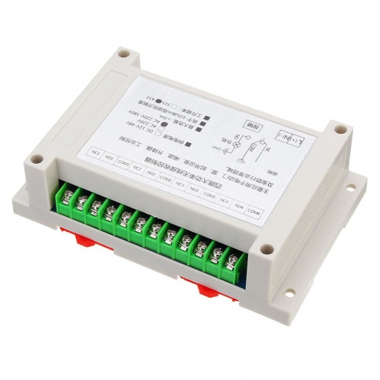 433MHz Learning 220-380V 4 Chaneel Remote Control Switch High Power 30A Water Pump Motor Control Module