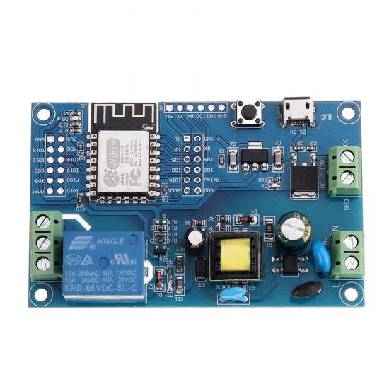 5pcs ESP-12F AC/DC Power Supply ESP8266 AC90-250V/DC7-12V/USB5V WIFI Single Relay Module Development Board