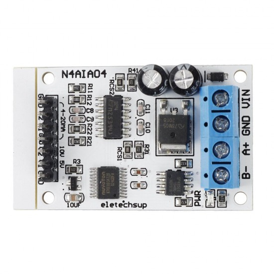 DC 12V 4-20mA 0-5V 0-10V Voltage Signal Acquisition RS485 Modbus RTU Module for PLC Current Transmitter Measuring Instruments