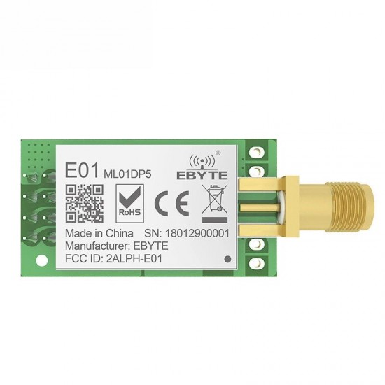 E01-ML01DP5 nRF24L01P 2.4GHz nRF24L01 PA LNA RF Wireless Transceiver RF Module