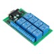 R221A08 8CH Serial Port Relay Module DB9 UART RS232 Remote Control Switch 12V DC for Smart Home