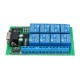 R221A08 8CH Serial Port Relay Module DB9 UART RS232 Remote Control Switch 12V DC for Smart Home