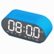 P1 Portable Wireless bluetooth Speaker LED Display Mirror Alarm Clock Subwoofer with Mic