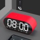 P1 Portable Wireless bluetooth Speaker LED Display Mirror Alarm Clock Subwoofer with Mic