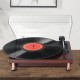 Record Player with bluetooth Input Vinyl Players with Built in Speakers and Dust Cover