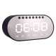 T1 Wireless bluetooth Speaker Dual Drivers Dual Alarm Clock LED Display FM Radio TF Card Heavy Bass Stereo Speaker with Mic