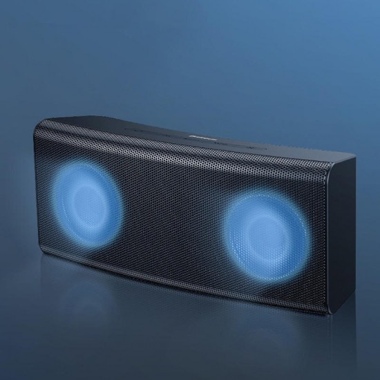 E08 Wireless bluetooth Speaker HiFi Dual Drivers Bass Stereo LED Light TF Card AUX Soundbar with Mic