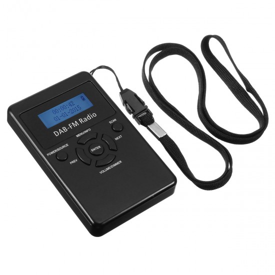 FM/DAB Radio Portable Digital Audio Broadcasting Rechargeable Receiver Headphone