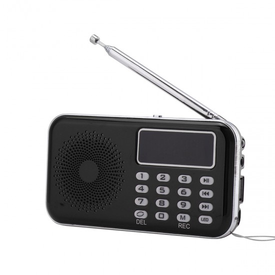 Mini Portable LCD Digital FM Radio Speaker USB SD TF Card MP3 Music Player Elderly