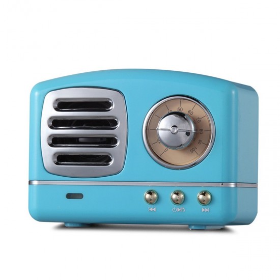 Mini Retro Speaker Portable Wireless Stereo bluetooth Decoration Speaker Music Radio Support TF AUX USB Charging