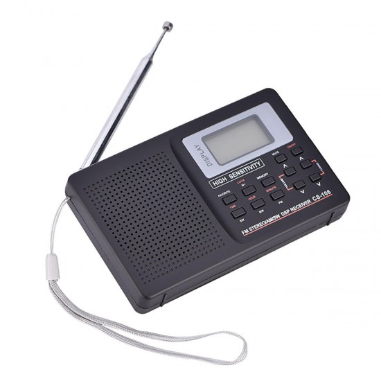 Portable Digital Full Band AM FM SW MW LW Radio Receiver Alarm Clock