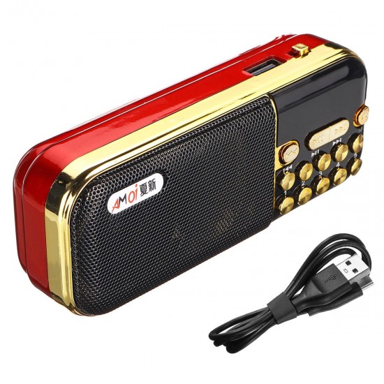 Portable Digital TF Card U Disk FM Radio MP3 Music Player Speaker