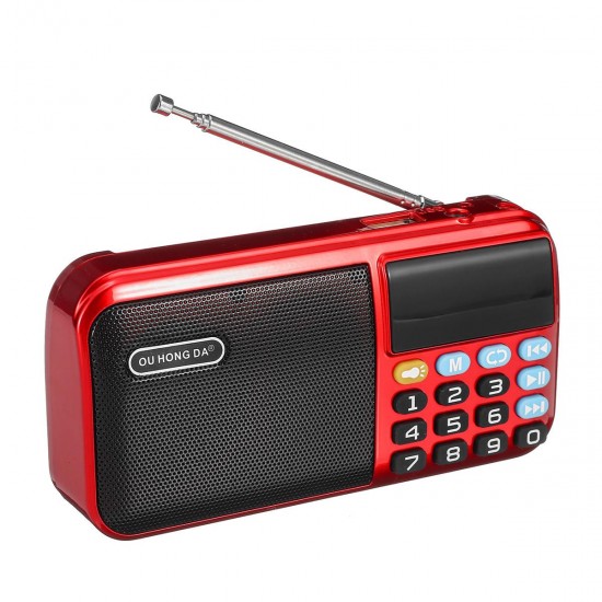 Portable FM 70-140Hz Radio TF Card Music Player 2.1 Channel Speaker