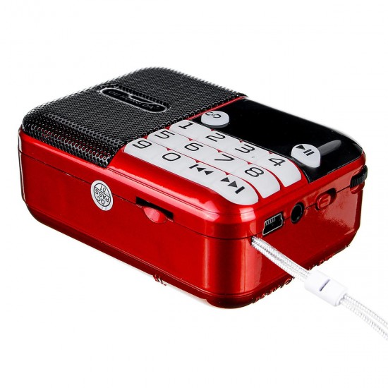 Portable FM Radio 70-108MHZ Digital Display Power off Memory USB TF Card Speaker MP3 Music Palyer