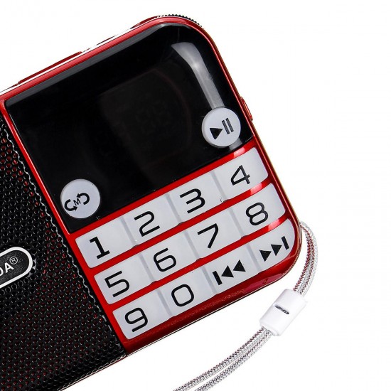 Portable FM Radio 70-108MHZ Digital Display Power off Memory USB TF Card Speaker MP3 Music Palyer