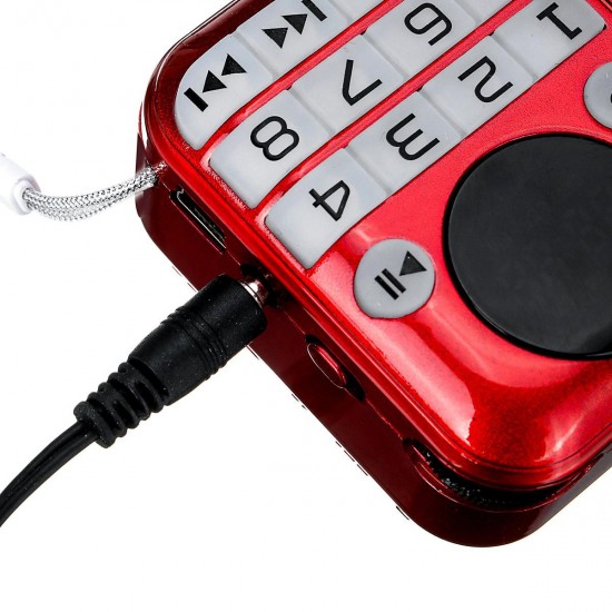 Portable FM Radio 70-108MHZ Power off Memory Digital Display TF Card USB Music Player Speaker