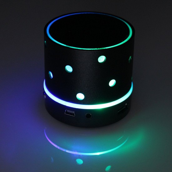 Portable LED Mini bluetooth USB TF Card FM Stereo Speaker For Cell Phone Tablet