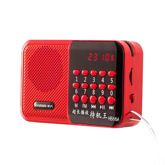 Portable Radio TF Card Rechargeable Speaker Music Player for Elderly