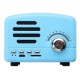 Portable Vintage Retro Mini FM Radio Wireless bluetooth Speaker TF Card USB Charge