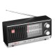 Portable Vintage Retro Radio FM MW Stereo Speaker with Earphone Jack Antenna