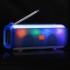 Portable bluetooth Wireless Speaker Dual Drivers FM Radio TF Card 3D Stereo LED Light Subwoofer with Mic